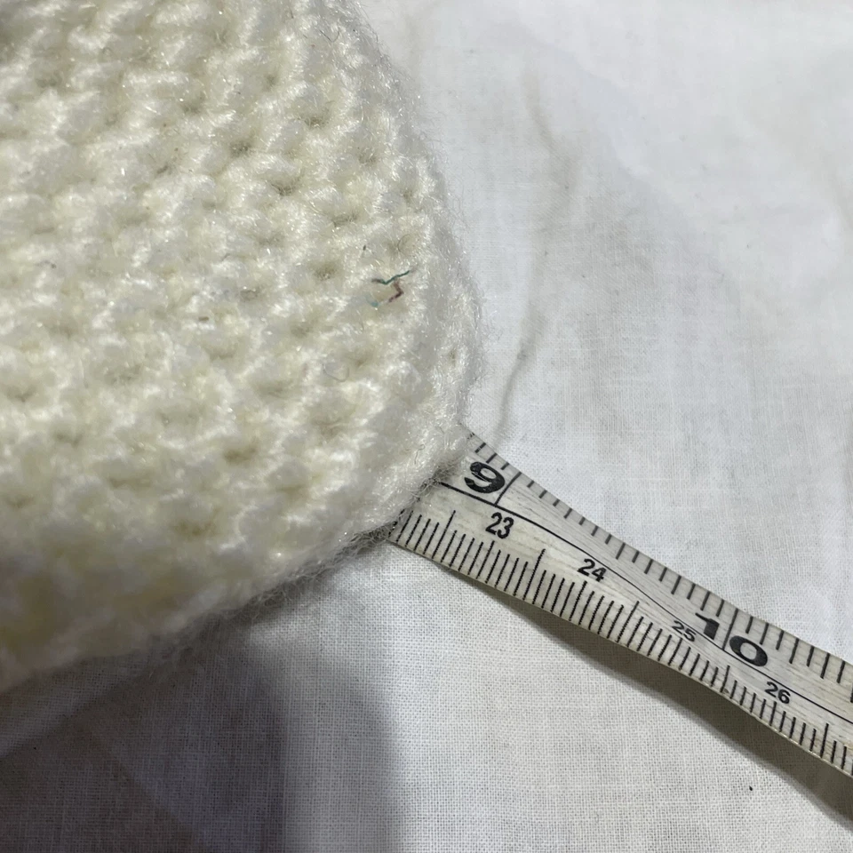 NOS 复古 80 年代钩针针织拖鞋袜莫卡辛 Cottagecore 波西米亚 — 第 3/4 张图片