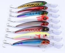8PCS Big Fishing Lures Minnow 16cm 28g Hard Baits Artificial Wobblers Trolling