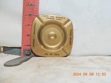 CLIFF & BERNIES TAVERN & CAFE STAMPED STEEL ASHTRAY-PENDLETON, OREGON