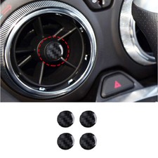 4pcs Carbon Fiber Center Ac Vent Point Cover Trim For Chevrolet Camaro 2016-19 4pcs Carbon Fiber Center Ac Vent Point Cover Trim For Chevrolet Camaro 2016-19