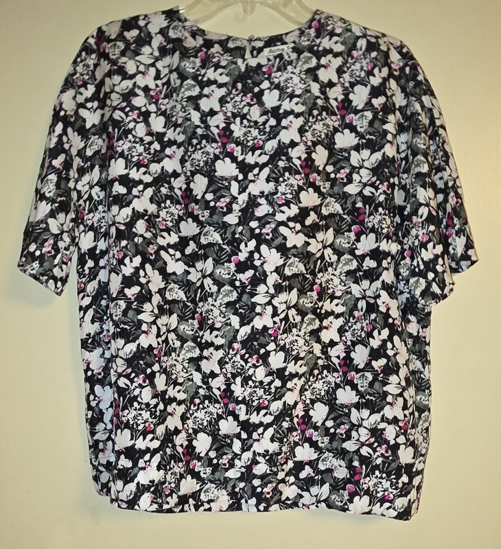 AUTHENTIC Acne Studios Lejana 100% SILK Blouse 36 *NEW* NWD Floral READ LISTING