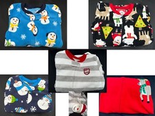 NWT Carter's Fleece Footed Toddler Boys Winter Pajamas Sz 2T 3T 4T  4