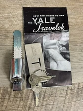 Vintage Yale TRAVELOK Portable Security Lock With Key
