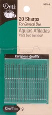 Dritz 56S-8 Sharps Hand Needles, Size 8, Nick...