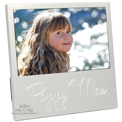 New Personalised Engraved Name Silver Photo Frame Picture Unique Custom Personal - Picture 2 of 3