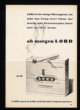 3w291/ Alte Reklame - von 1959 - Ab morgen LORD