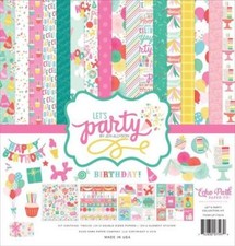 ECHO PARK "LET'S PARTY" 12X12 PAPER KIT BIRTHDAY GIRL SCRAPJACK'S PLACE