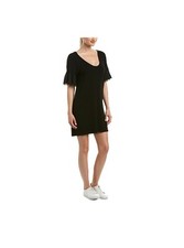 NWT Splendid Womens Fringe Trim Shift Dress Black Size XS Frayed Edges $140 X051