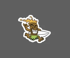 Tiki Surfing Sticker Beach Waterproof Ocean Beach Tropical Gift NEW