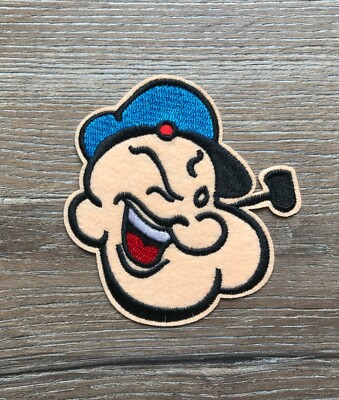 Popeye Patch Aufnäher Bügelbild Marine Kult Comic Zeichentrick selten