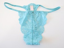 Vintage Victoria's Secret Y2K Stretch Lace V-String Thong Panty SMALL