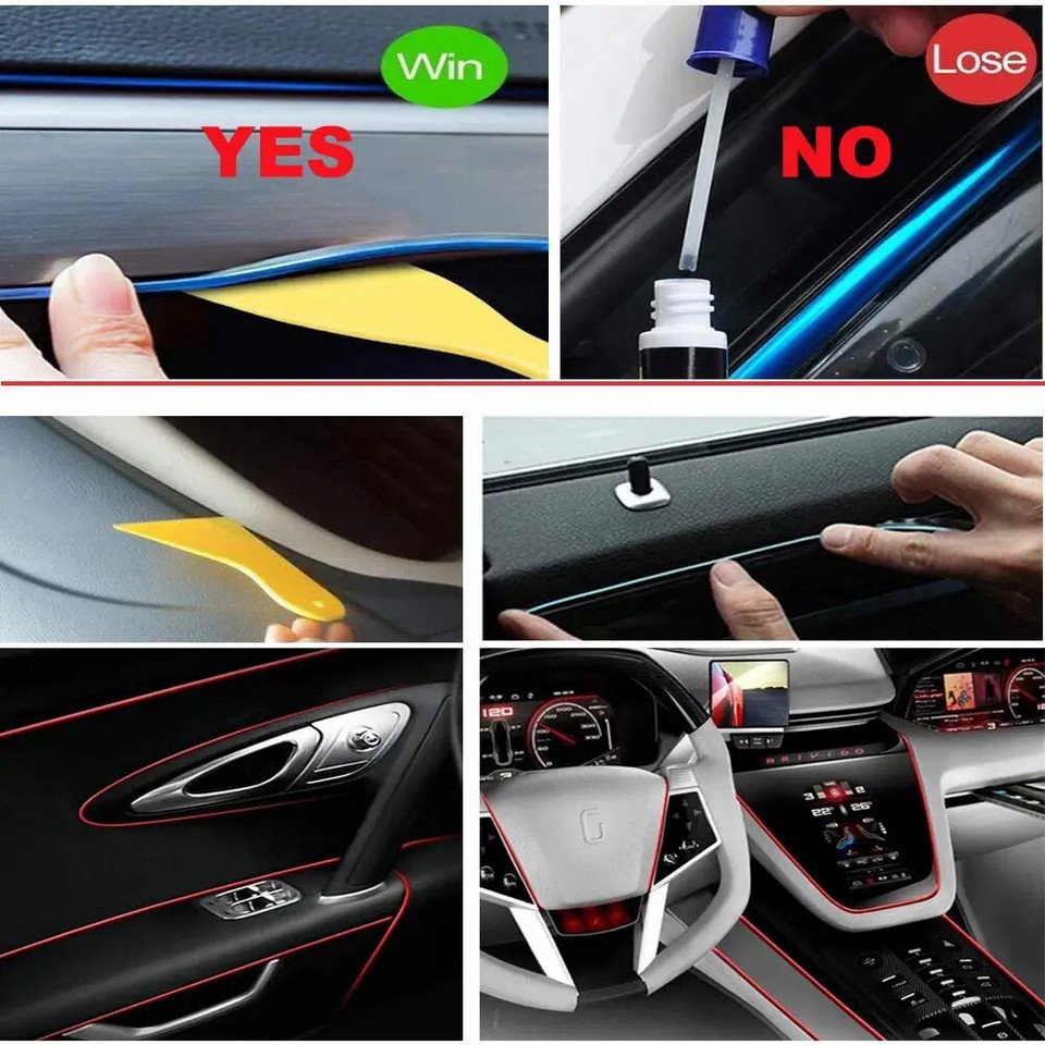 Car Environment El Wire 1-5M LED Flexible Neon Interior Lights Assembly RGB Light For Automotive Decoration Lighting Accessories Buy cheaply on