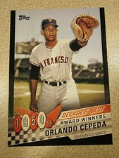 2020 TOPPS DECADES BEST #DB-8 ORLANDO CEPEDA BLACK INSERT SAN FRAN GIANTS /299