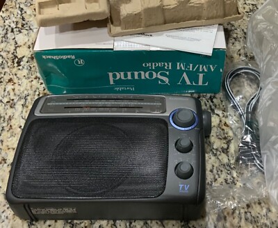 Radio Shack 12-887 Portable Radio TV Sound AM FM TV1 TV2 - Vintage New Open Box