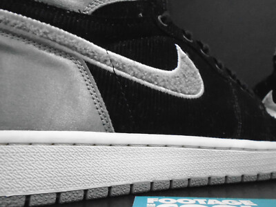 NIKE AIR JORDAN 1 RETRO HI ALEALI MAY OG BLACK SHADOW GREY SATIN