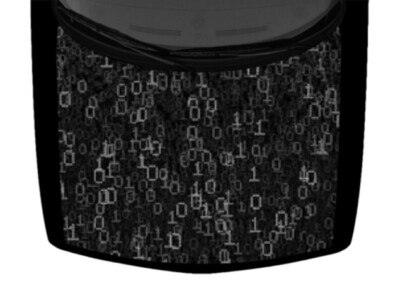 Binary Numbers Data Sequence Greyscale Truck Hood Wrap Vinyl Car Graphic Decal 