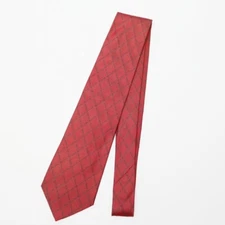 K06-k120 CHANEL Coco mark/logo silk tie red/navy