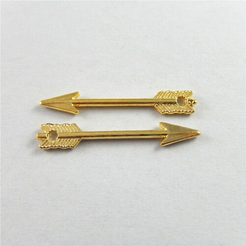 50PCS Gold Plated 30x5mm Arrow Charms Arrowhead Pendant Jewelry Making Crafts - Picture 1 of 4