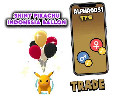 Shiny Pikachu Batik Balloon Red Black Indonesia - Trade