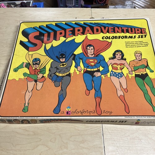 Vintage Colorforms Superadventure*Superman*Batman*Robin*Wonder Woman ...