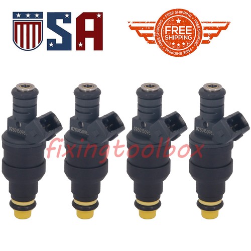 Set Of 4 Gas Fuel Injectors For Chrysler PT Cruiser, Dodge Caravan, Sebring, Neon 2004-2010