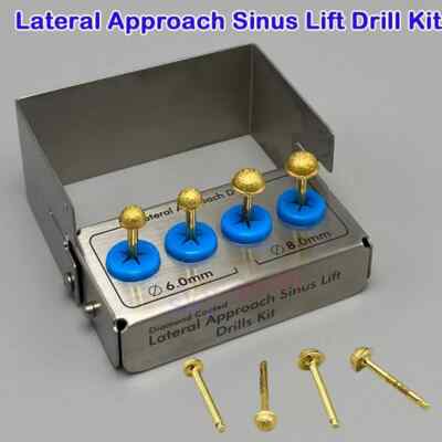Dental Lateral Approach Sinus Lift Drills Kit Membrane Diamond Coated 6.0/8.0mm