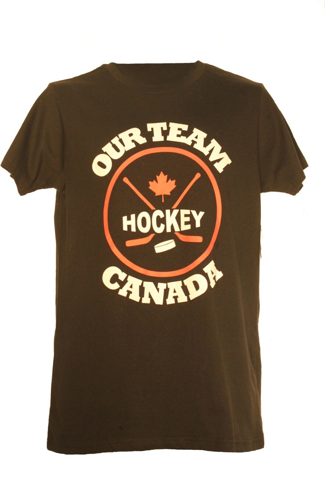 OUR TEAM HOCKEY CANADA Black With Short Sleeves T.. Size : S , XL .. New