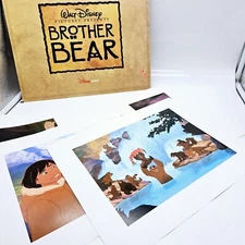 Disney Brother Bear Lithograph Set of 4 Prints 14" x 11" Commemorative Pictures