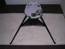 AUTO MECHANICS PORTABLE FOLDING REPAIR TRI-POD STAND CHAIN VISE SHELF & BENDER