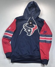 Houston Texans Sweatshirt Hoodie Men Sz Large Blue Pullover NFL Team Apparel