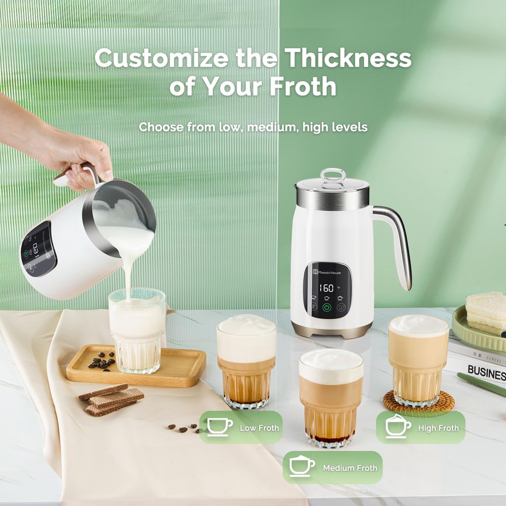 Variable Temp Milk Frother and Steamer with Adjustable Froth Thickness 14.1