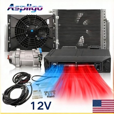 12V Cool&Heat Electric Underdash Universal Air Conditioner DC Auto Car A/C Kit