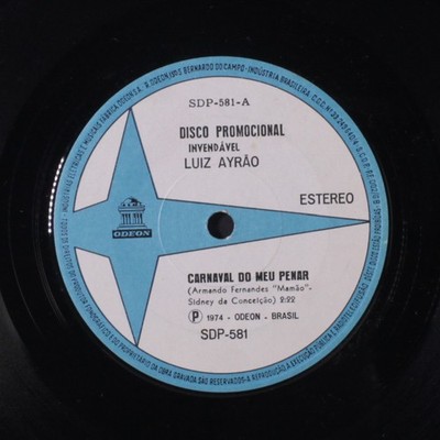 LUIZ AYRAO: carnaval do meu penar / intrigas e opinioes ODEON 7'' Single 45 RPM