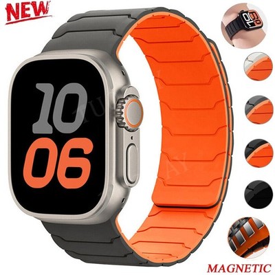 Magnet Silikon Armband Für Apple Watch Series 11 10 9 8 7 6 5 SE Ultra 3 45/49mm