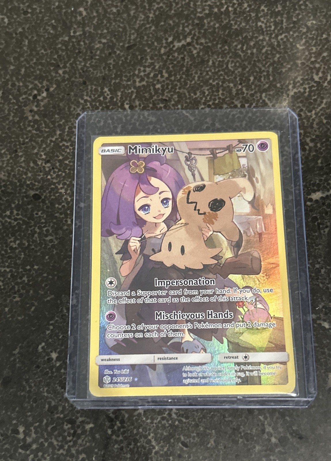 Mimikyu (Secret) 245/236 Sm-Cosmic Eclipse Holo Pokemon Secret Rare