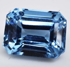 Natural Sea Blue Sapphire 12.35 Ct Emerald Certified Flawless Loose Gemstone