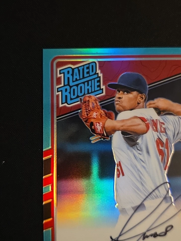 2017 Donruss Optic Alex Reyes *ON CARD* Aqua /125 Rated Rookie Auto - Image 3 of 4