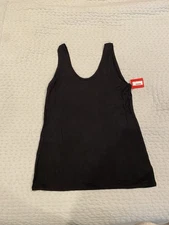 SPANX Better Base Scoop Neck Tank Very Black Size 1X Top Soft Modal 10321R