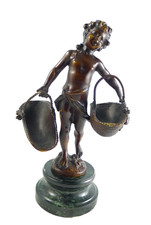 IDEA ARREDO ANTICA SCULTURA IN BRONZO FRANCESE XIX SEC. STATUINA STATUETTA FIRMA