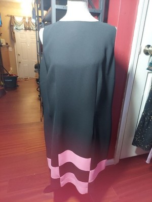 NWT Amanda Smith Black And Pink Sheath Dress 16W MSRP $79