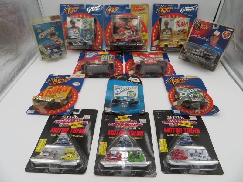 Lot of (13) NASCAR Winners Circle Cars / Hoods / Cards / Art