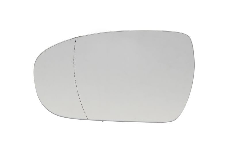 Left Exterior Mirror Glass (Aspherical, Chrome) Fits: HYUNDAI i20 11.14-08.18