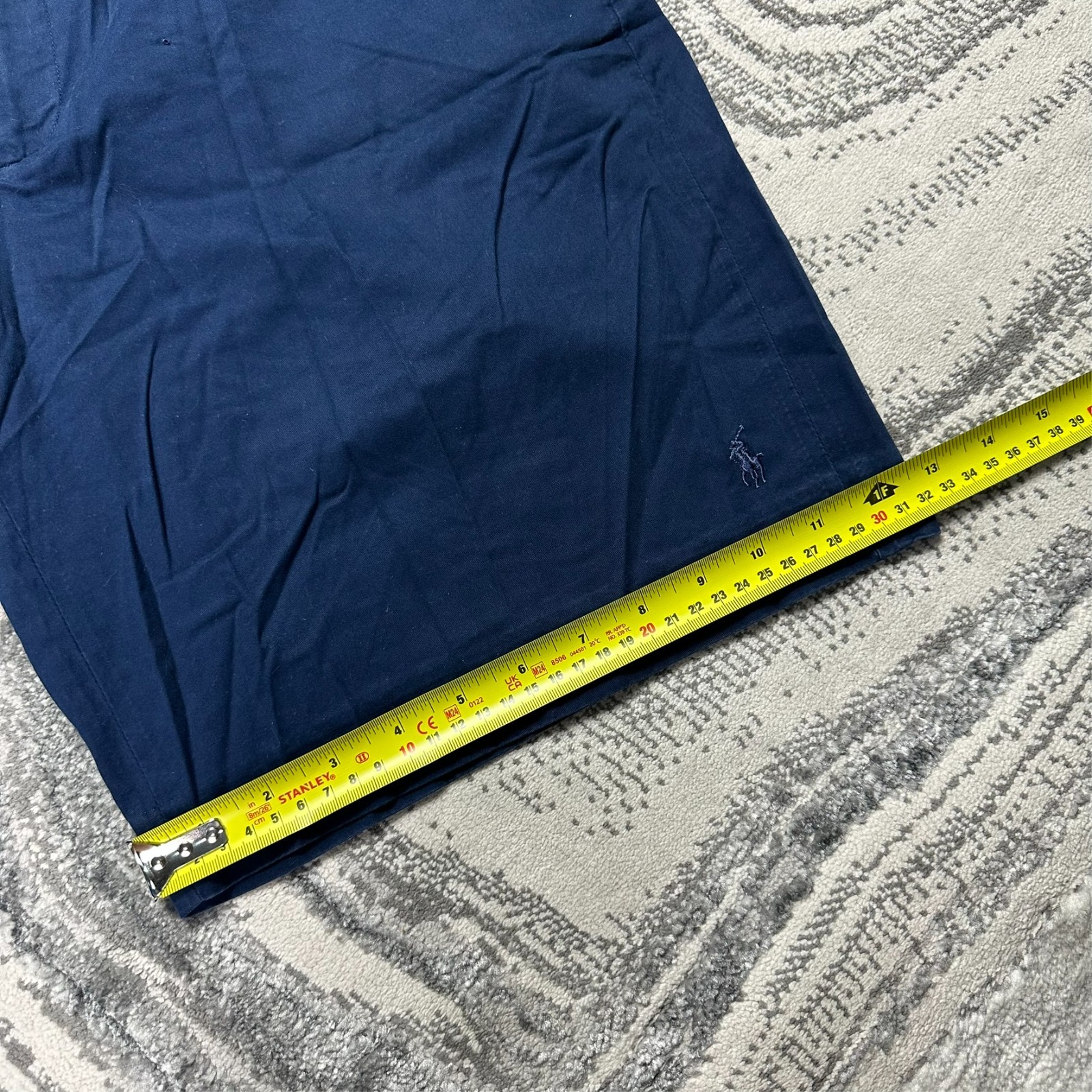 Vintage Polo Ralph Lauren 2000's Y2K Navy Flat Front Sz W30 Chino Cotton Shorts image 5