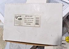 Zurn Z8701-PC 1 1/4" x 1 1/2" 17GA Semi-Cast P-Trap with Cleanout Chrome nib