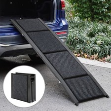 Large Dog Pet Ramp Strong Metal Folding Step Ramp Travel Dog Access Car Van Fold