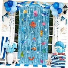 Under the Sea Party Decorations Ocean Birthday Party Decor Underwater Blue