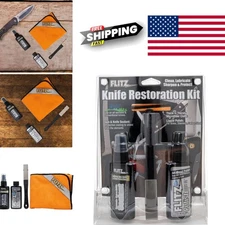 Knife Cleaning and Restoration Kit with Microfiber Cloth and Diamond Sharpener