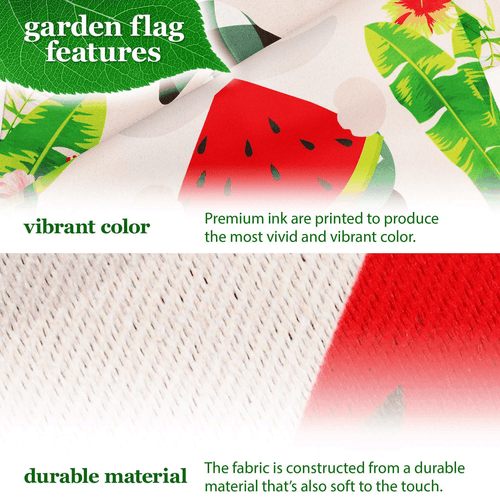 Combo Pack Garden Flag Stand Black 36x16 in Garden Flag 12x18 in Summer Welcome - Picture 3 of 9