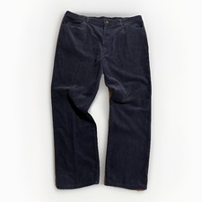 Vintage Lee USA Wide Wale Corduroy Pants 42x30 Navy Straight Leg