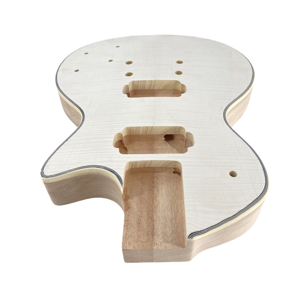 Corpo chitarra Flame Maple con attacco bullone di ricambio su pickup HH foto 6